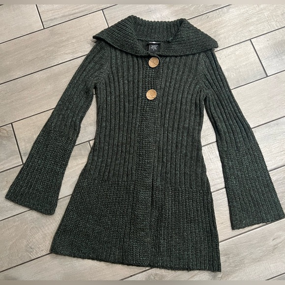It’s our time y2k double-button long chunky knit cardigan. Size M - Picture 1 of 7